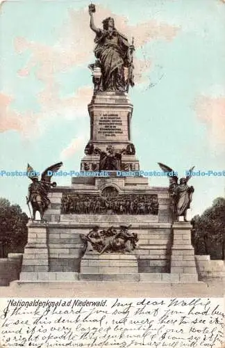 R489849 Nationaldenkmal a d Niederwald Postkarte