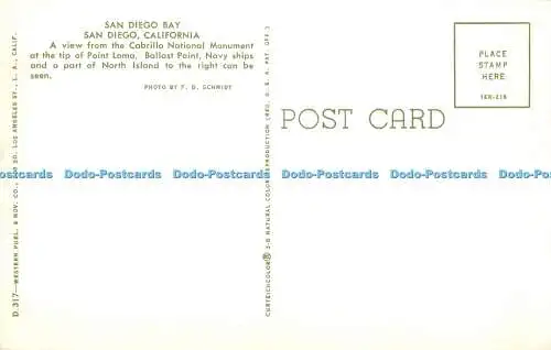 R490207 California San Diego San Diego Bay Western Publ und Nov Curteichcolor F