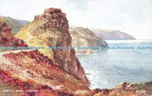 R488757 Lynton Castle Rock Valentine Art Farbe Brian Gerald 1962