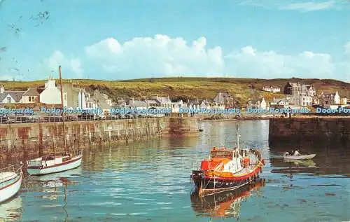 R490292 Portpatrick Rettungsboot und Hafen 1968