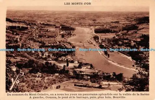 R490360 Les Monts d Or Du sommet du Mont Ceindre on a sous les yeux un panorama