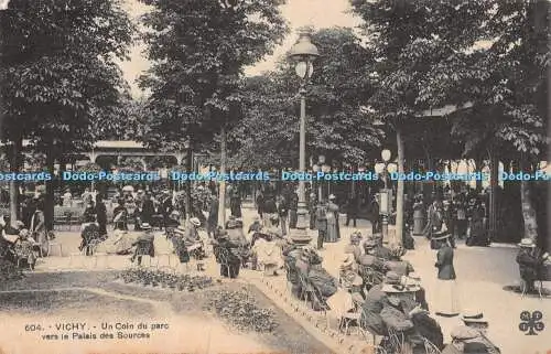 R490372 Vichy Un Coin du parc vers le Palais des Sources Maurice Tesson 1911