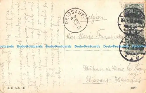 R490414 Aachen Dom Nordseite Katschhof R K C S 1913