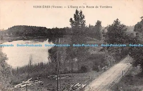 R490506 Verrieres Vienne L Etang et la Route de Verrieres