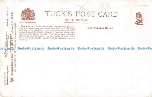 R490510 Delhi Fort King Bath Tuck Oilette Wide Wide World Series II Postc