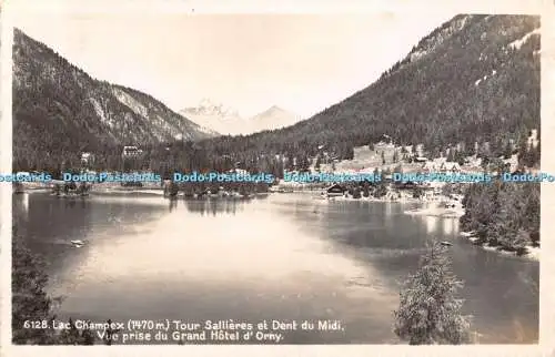 R490769 Lac Champex Tour Sallieres et Dent du Midi Vue prise du Grand Hotel d Or