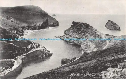 R490788 Boscastle Harbour und Profile Rock Webber Serie