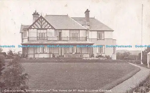 R490789 Criccieth Bryn Awelon the Home of Rt Hon D Lloyd George Photochrom Sepia