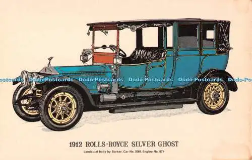 R490803 Rolls Royce Silver Ghost Landaulet Karosserie von Barker Car No 2069 Motor Nr.