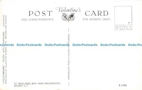 R490814 Jersey C I St Brelades Bay and Anchorage Valentine Valchrome