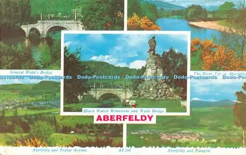 R490939 Aberfeldy General Wade Bridge Black Watch Monument und Wade Bridge Aberf