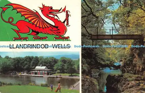 R490942 Llandrindod Wells The Lake Alpine Bridge Photo Precision Limited Colourm