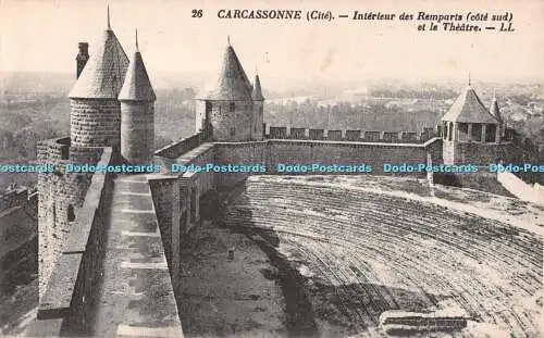 R490972 Carcassonne Cite Interieur des Remparts et le Theatre LL 26 Levy et Neur