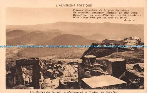 R490973 L Auvergne Poetique Les Ruines du Temple de Mercure et la Chaine des Puy