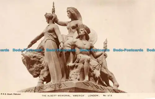 R104350 The Albert Memorial America. London. Nr. 813. F. G. O. Stuart. RP