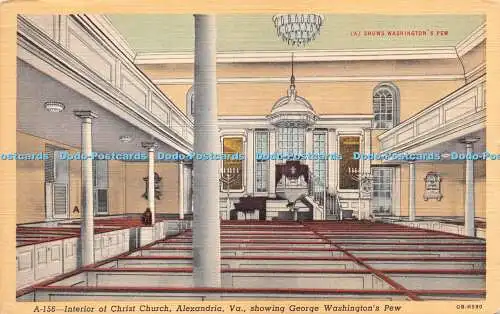 R281624 A 156 Innenraum der Christuskirche Alexandria Va zeigt George Washingtons