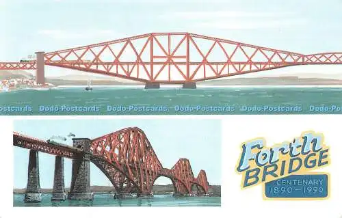 R486403 Forth Bridge Centenary 1890 1990 Dalkeith Publishing Card No D 1