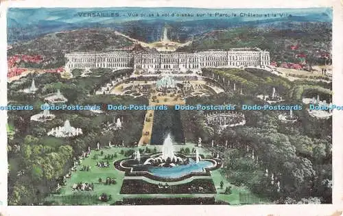 R489421 Versailles Vue Prise a Vol d oiseau Sur le Parc Le Chateau et la Ville A