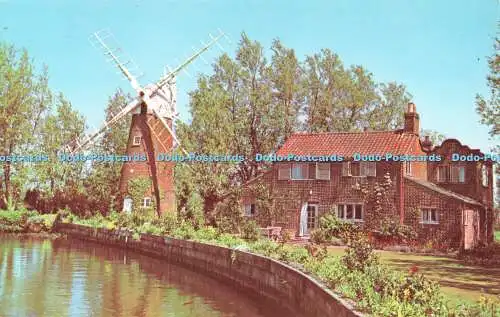 R491202 Norfolk Broads Hunsett Mill Postkarte