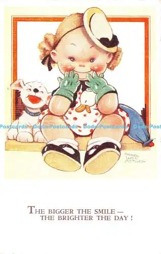R491361 The Bigger the Smile The Brighter The Day Valentine Mabel Lucie Attwell