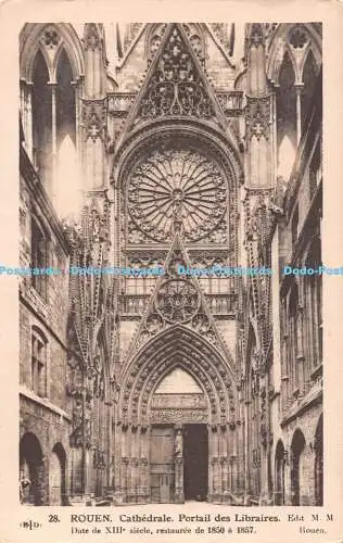 R491442 Rouen Cathedrale Portail des Libraires E L D