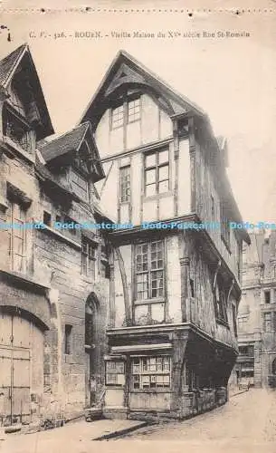 R491640 Rouen Vieille Maison du XV Siecle Rue St Romain