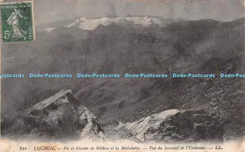 R491893 Luchon Pic et Glacier de Nethou et la Maladetta Vue du Sommet del l Ente