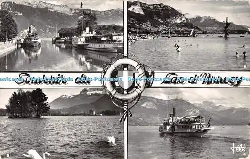 R492028 Souvenir du Lac d Annecy Port d Annecy Mt Veyrier Plage d Annecy Tele Mu