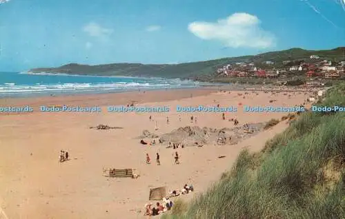 R494424 Woolacombe The Sands and Morte Point vom Mill Rock Taw Valley Großhandel
