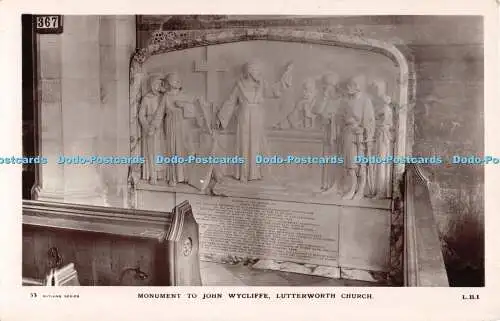 R492795 53 Rutland Series Monument to John Wycliffe Lutterworth Church L B I