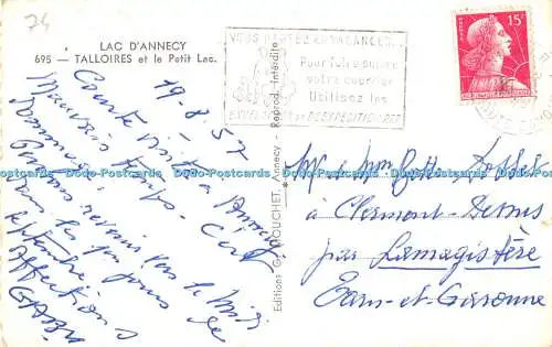 R494895 Lac dAnnecy 695 Talloires et le Petit Lac G Mouchet 1957