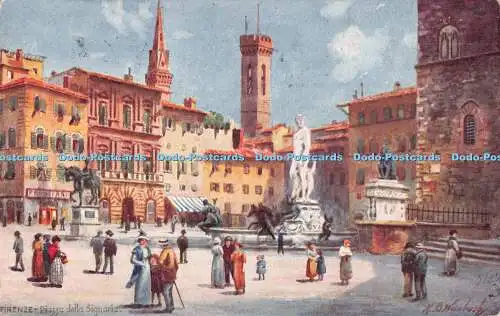 R496561 Firenze Piazza della Signoria H B Wimbush Wide Wide World Firenze Serie