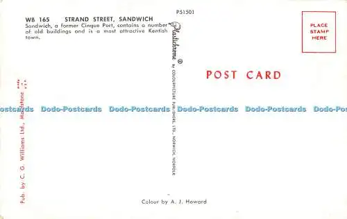 R496610 WB 165 Strand Street Sandwich C G Williams Plastichrome Farbbild Pu