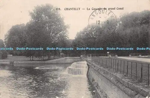 R493049 189 Chantilly La Cascade du grand Canal Heliotypie A Bourdier Versailles