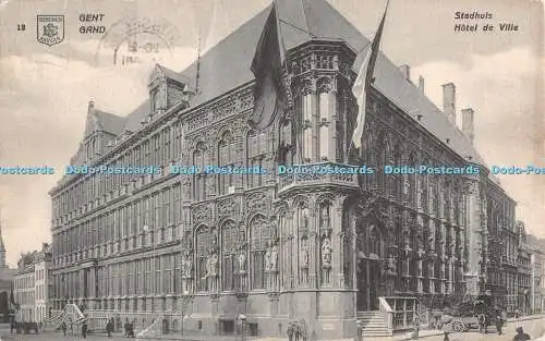 R493073 13 Gent Gand Stadhuis Hotel de Ville 1913