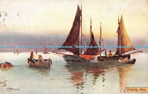 R493116 Abendglühangeln in der Nordsee Tuck Aquarette 6283 E D Percival 1