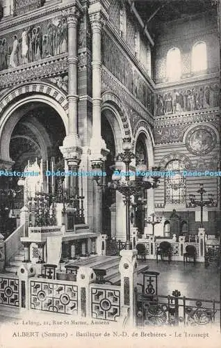 R495076 Albert Somme Basilique de N D de Brebieres Le Transept G Lelong