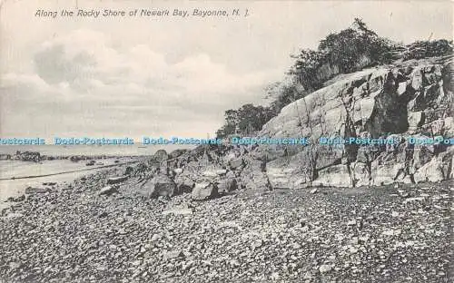 R493168 Entlang der Rocky Shore von Newark Bay Bayonne N J Fred G Temme 1700 F T G S