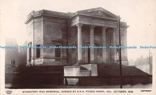 R493260 Stockport War Memorial eröffnet von S R H Prince Henry 15. Oktober 1925 Gr