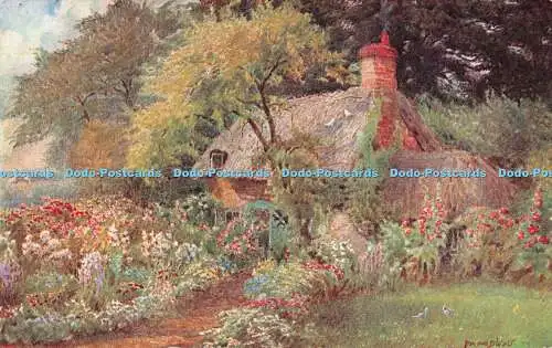 R493294 Gemälde Postkarte Haus und Garten A Vivian Mansell Kunstverlag