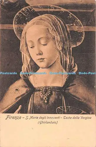 R495251 Firenze S Maria degli innocenti Testa della Vergine Francesco Pineider G