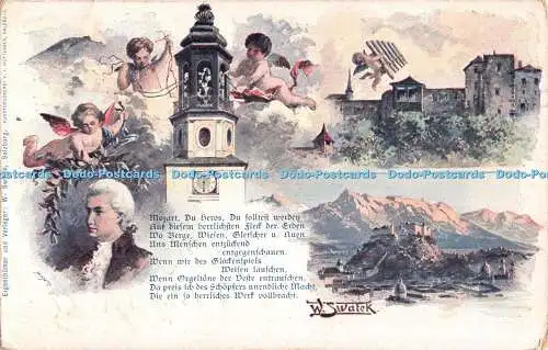 R493308 H Swatek Salzburg V I Huttegger Mozart Du heros Du folltest werden 1924