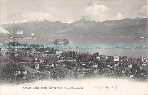 R497039 Lago Maggiore Stresa colle Isole Borromee S G 1907