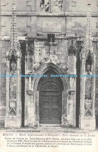 R495389 Rouen Musee departemental d Antiquites Porte donnant sur le Jardin Antoi