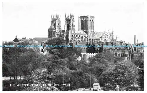 R498902 York The Minster from Station Hotel Valentine Silveresque