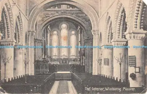 R493497 The Interior Wimborne Minster G E Bozon 1912