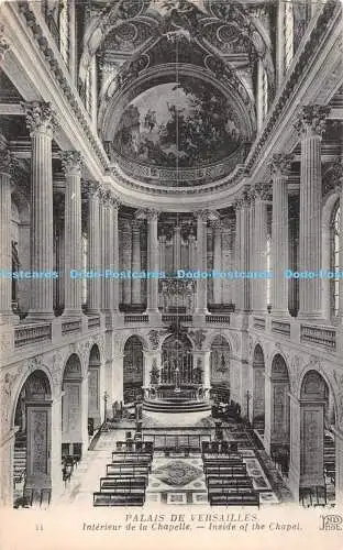 R493558 Palais de Versailles Inside of the Chapel ND Phot Neurdein Freres