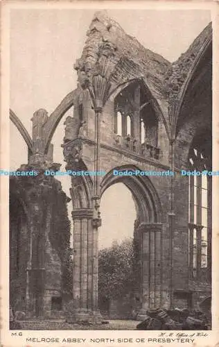 R493567 Melrose Abbey North Side of Presbytery Rembrandt Tiefdruck H M O