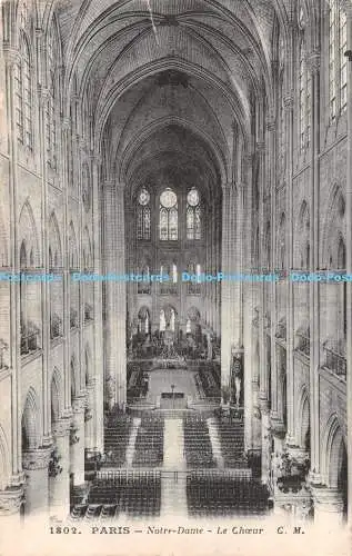 R493578 Paris Notre Dame Le Choeur C M 1914