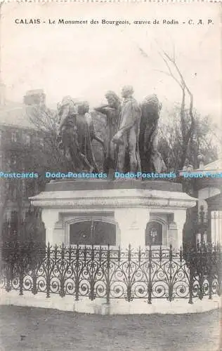 R493653 Calais Le Monument des Bourgeois oeuvre de Rodin C A P 1912